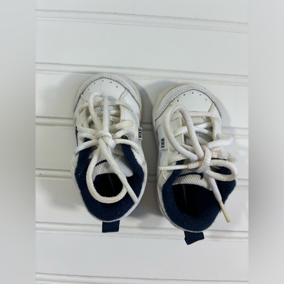 Nike Baby Infant Shoes Sneakers White Blue Size 3C Tie Athletic - Picture 14 of 16